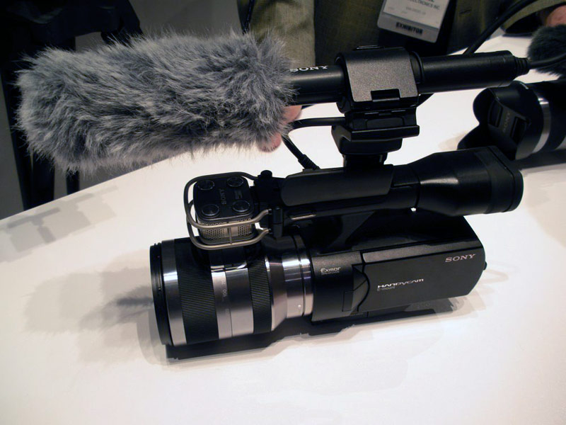 Sony NEX-VG10 as seen at CES 2011 (Las Vegas)